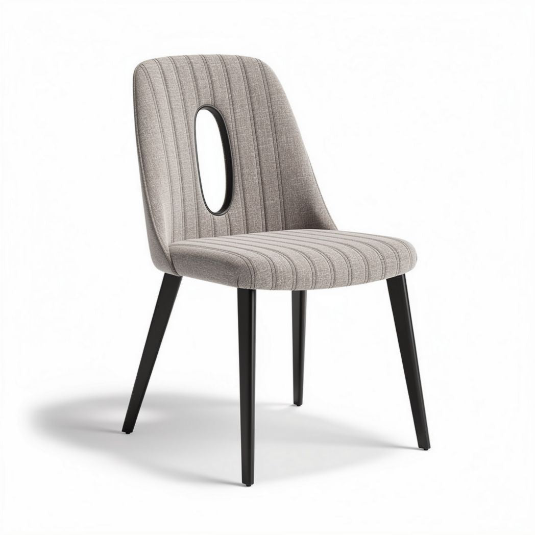 Sedia con struttura in metallo e rivestimento in tessuto per cucina – 45 x 50 x 85 cm