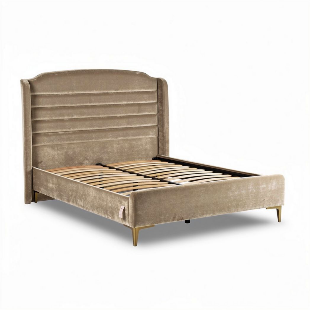 Letto imbottito in tessuto per camera da letto – 200 x 160 x 110 cm