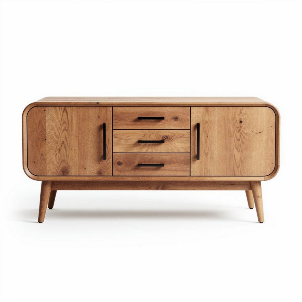 Mobile contenitore in legno per soggiorno con cassetti – 150 x 45 x 70 cm