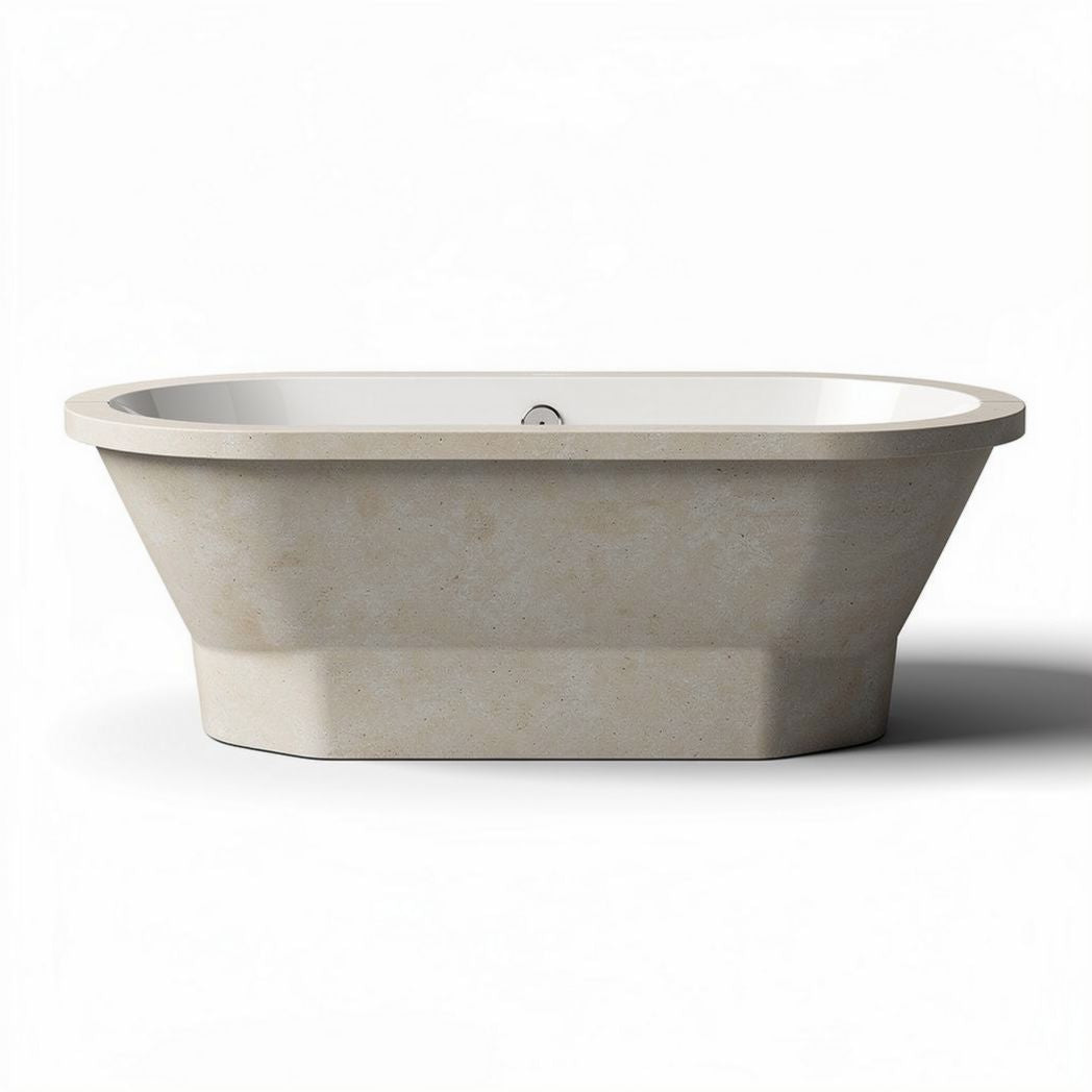 Vasca da bagno in pietra naturale per bagno – 150 x 75 x 60 cm