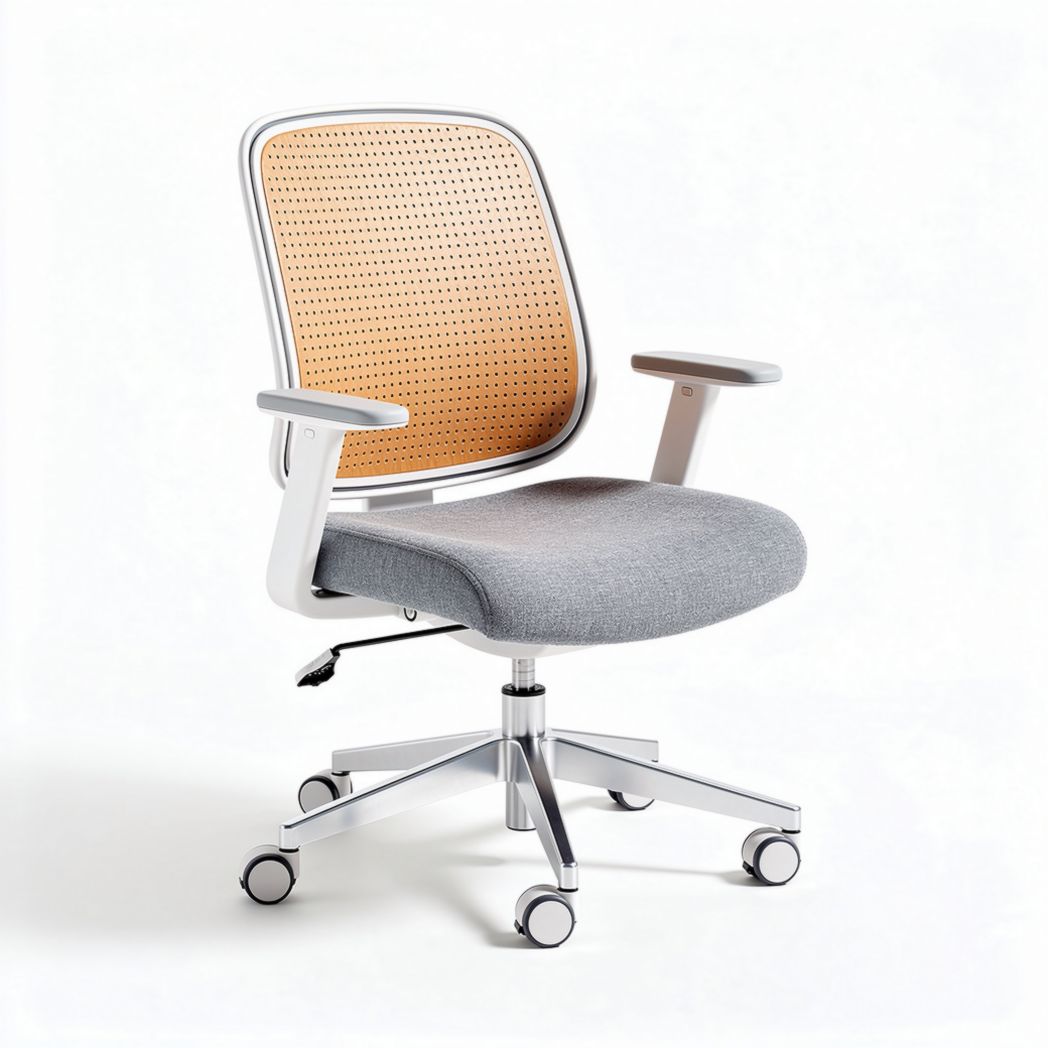 Sedia da ufficio girevole con supporto schienale in rete – 60 x 60 x 90 cm